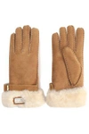 AUSTRALIA LUXE COLLECTIVE WOMAN SHEARLING GLOVES TAN,US 4772211930084066