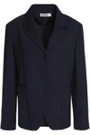 JIL SANDER JIL SANDER WOMAN PANELED VIRGIN WOOL-BLEND BLAZER NAVY,3074457345618344311