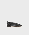 Mansur Gavriel Woven Ballerina Flat In Black