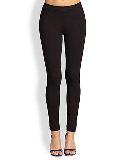 Joie Keena Stretch-ponte Leggings In Caviar