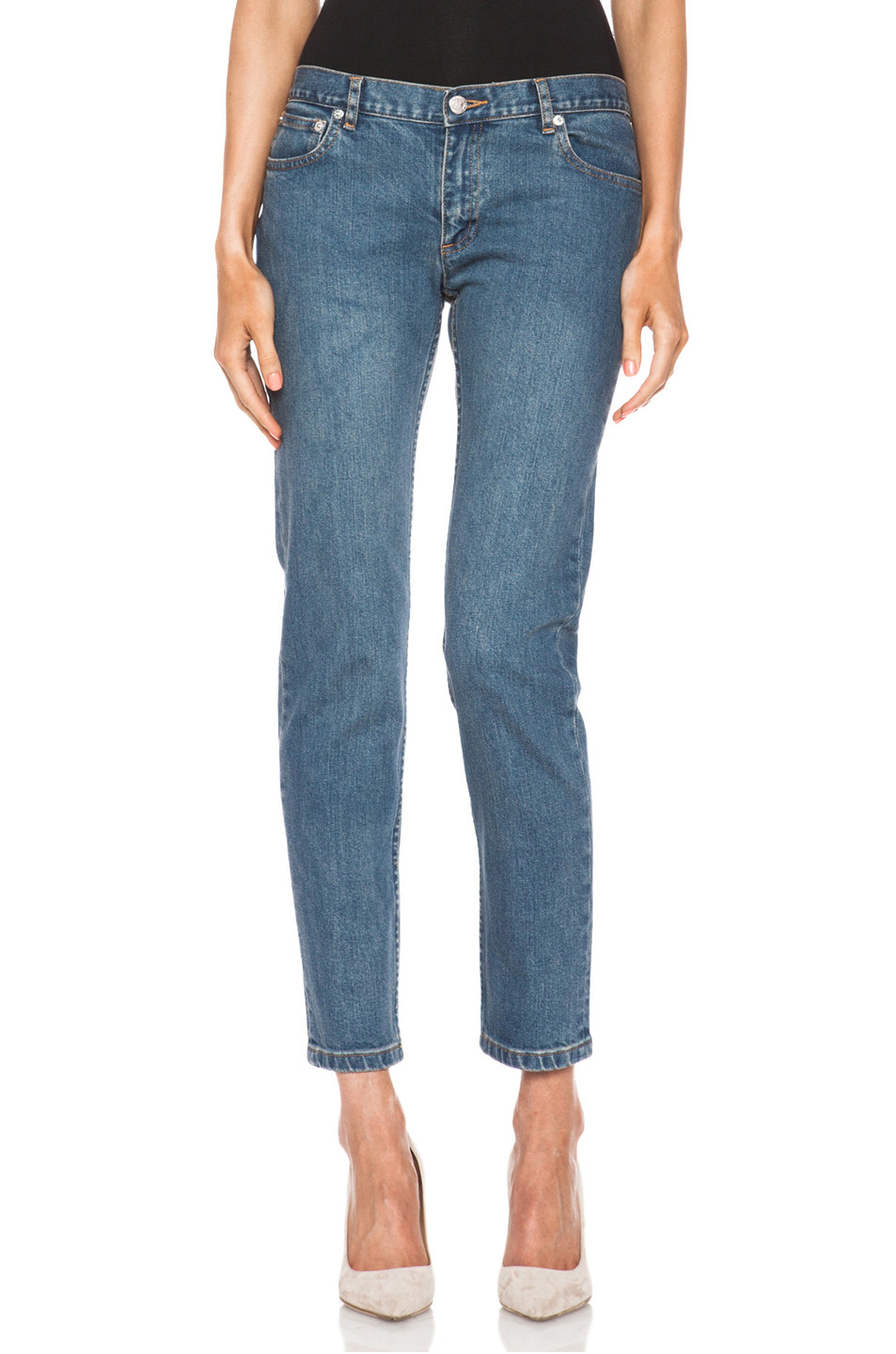 A.p.c. Etroit Court Low-rise Skinny-leg Jeans In Brut Delave | ModeSens
