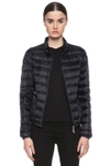 Moncler Polyamide Igelle Jacket High Collar Quilted In Black