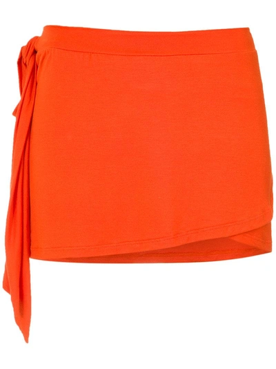 Amir Slama 裹身式沙滩罩衫裙 In Orange