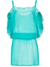 Amir Slama Silk Beach Cover-up In Green