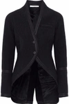 GIVENCHY WOMAN SATIN-TRIMMED WOOL JACKET BLACK,US 4772211930186941