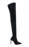 BALMAIN AMAZONE GLITTER OVER THE KNEE BOOT,W8FC314PVLD