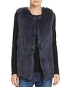 525 America Rabbit Fur Long Vest - 100% Exclusive In Shdow Blue