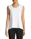 Misook Scoop-neck Knit Layering Tank In White