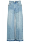 ISABEL MARANT ÉTOILE CABRIO BLUE CROPPED FLARED JEANS