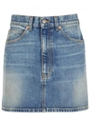 GUCCI BLUE DENIM MINI SKIRT