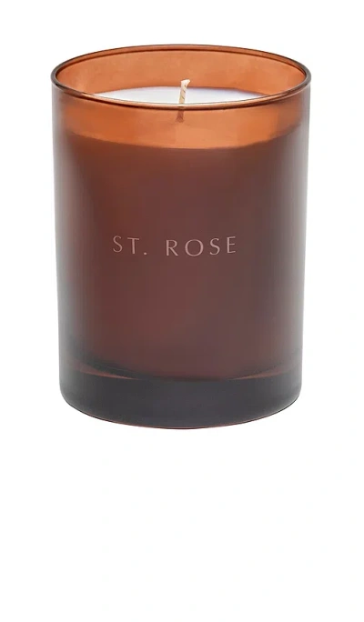 St Rose Green Garden Candle In Brown