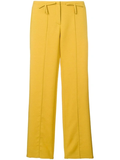 Valentino Bow Detail Flared Trousers In 0c6