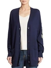 EQUIPMENT Gia Patch Cashmere Blend Cardigan,0400096830962