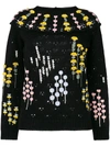 VALENTINO POPFLOWERS EMBROIDERED SWEATER,NB0KC27D3JR12489430