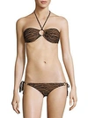 MELISSA ODABASH Two-Piece Animal-Print Halter Bikini,0400096960130