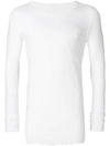 RICK OWENS long sleeve long-line T-shirt,RU18S5250MR12570714