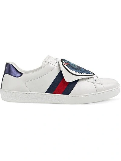 Gucci Ace Trainers With Removable Patches In White/oth