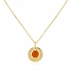 Auree Jewellery Bali 9ct Gold July Birthstone Necklace Carnelian In Necklace