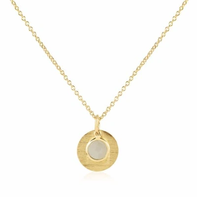 Auree Jewellery Bali 9ct Gold June Birthstone Necklace Moonstone