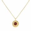 Auree Jewellery Bali 9ct Gold January Birthstone Necklace Garnet In Necklace