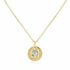 Auree Jewellery Bali 9ct Gold March Birthstone Necklace Blue Topaz In Blue