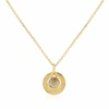 Auree Jewellery Bali 9ct Gold October Birthstone Necklace Rose Quartz In Rose