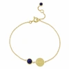 Auree Jewellery Bali 9ct Gold September Birthstone Bracelet Lapis Lazuli In Lapis
