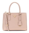 Prada Galleria Small Saffiano Leather Tote In Beige