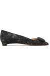 RUPERT SANDERSON AGA METALLIC JACQUARD POINT-TOE FLATS