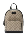 Gucci Gg Supreme Small Backpack In Brown