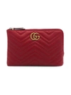 GUCCI RED MARMONT 2.0 LEATHER POUCH,498128DSVRT12547595