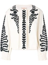 TORY BURCH EMBROIDERED CROPPED JACKET,4377212573800