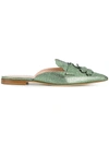Alberta Ferretti Mia Mules In Green