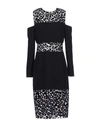 MUGLER MUGLER WOMAN MIDI DRESS BLACK SIZE 10 POLYAMIDE, ACETATE, VISCOSE, ELASTANE, POLYESTER,34799759KE 4