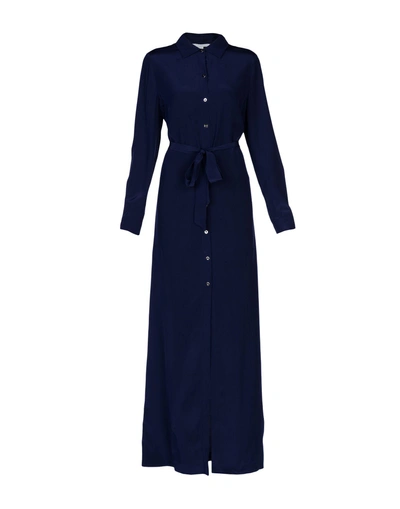 Diane Von Furstenberg Long Dress In Dark Blue