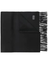 SAINT LAURENT KNITTED FRINGED SCARF,4609134Y20112442253