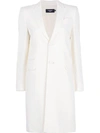 DSQUARED2 DSQUARED2 SINGLE-BREASTED COAT - WHITE,S75AA0232S4842712457895