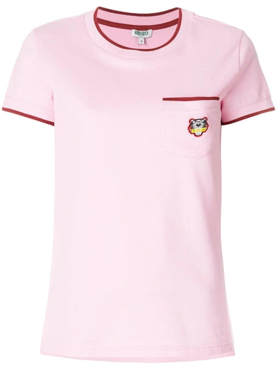 Kenzo Tiger Crest T-shirt In Pink