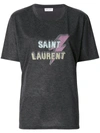 SAINT LAURENT lightning bolt T-shirt,498788YB2LW12572910
