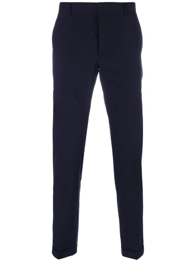 Prada Tapered Cropped Trousers - 蓝色 In Blue