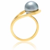 Neola Aurea Gold Ring With Freshwater Pearl In Gold