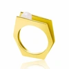 Neola Alvaro Gold Cocktail Ring With White Pearl In Cocktail
