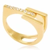 Neola Neringa Gold Stacking Ring With White Topaz In Stacking
