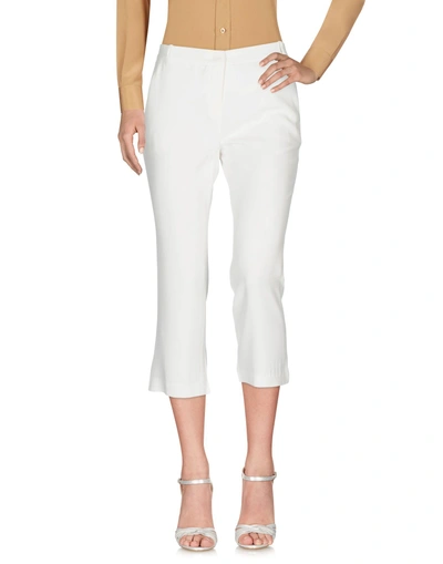 Pinko Cropped Trousers & Culottes In White