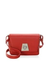 Akris Anouk Little Day Textured-leather Shoulder Bag In Scarlet