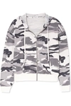 SPLENDID CAMOUFLAGE-PRINT STRETCH-JERSEY HOODED TOP