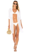Seafolly Crinkle Twill Beach Tunic In White