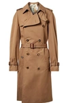 GUCCI Appliquéd cotton-blend gabardine trench coat