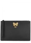 GUCCI BLACK LEATHER POUCH