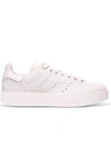 ADIDAS ORIGINALS Stan Smith Bold leather-trimmed suede trainers